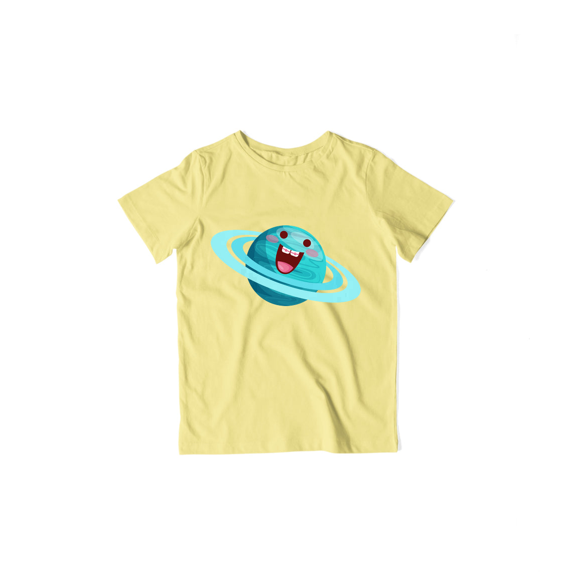 Happy Uranus kid's T-Shirt — Butter Yellow