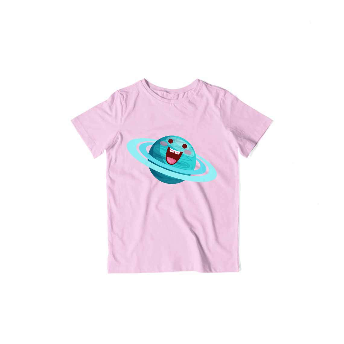 Happy Uranus kid's T-Shirt — Light Pink