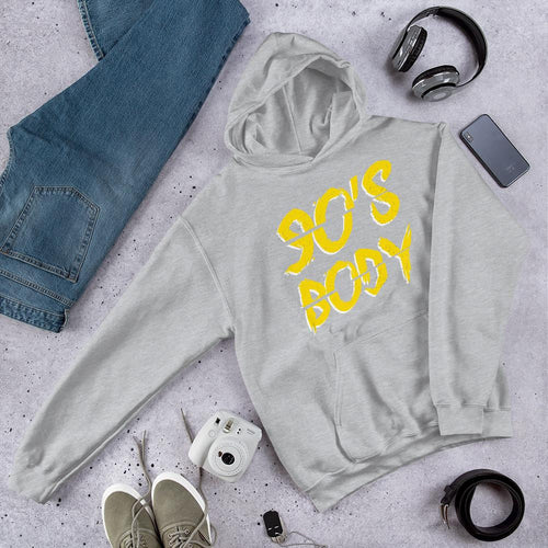 90's Body Unisex Hooded Sweatshirt — Grey