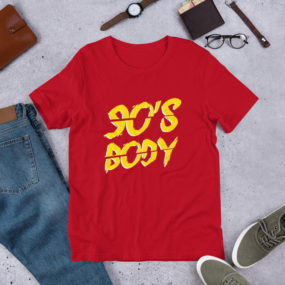90's Body Half Sleeve T-Shirt — Red