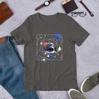 Abstract Astronaut Half Sleeve T-Shirt — back view