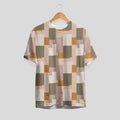 Polyester t-shirt with Abstract Blocks Pattern print