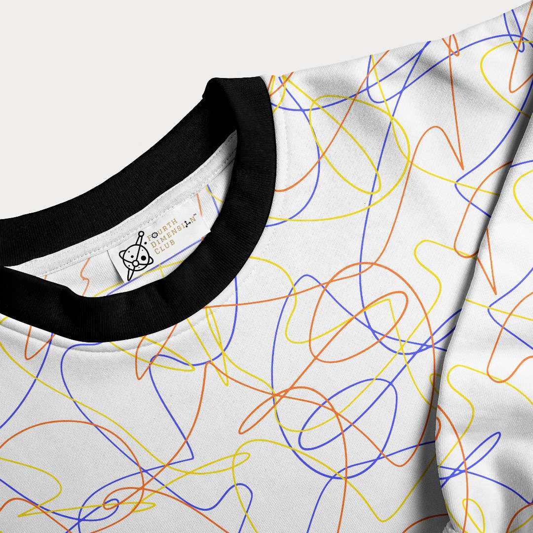 Abstract Lines Pattern Unisex Sweatshirt — back view