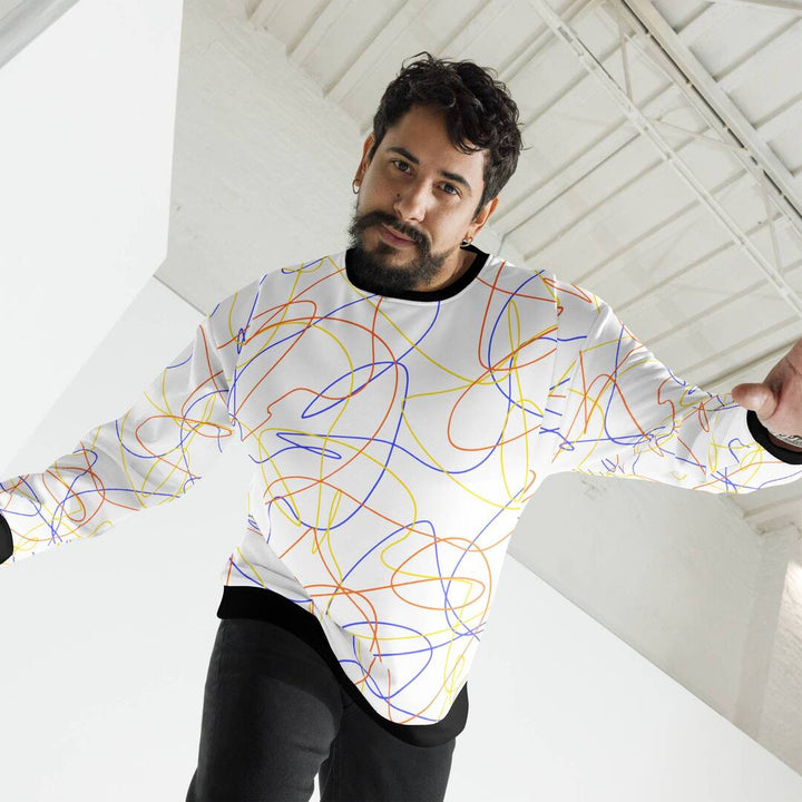 Abstract Lines Pattern Unisex Sweatshirt