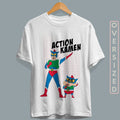 Action Kamen Unisex Oversized T-Shirt — back view