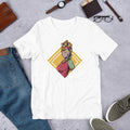 African Women Half Sleeve T-Shirt — White
