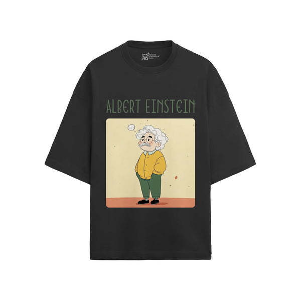 Albert Einstein Oversized French Terry T-Shirt #GeniusDoodles