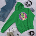 Alien Girl Unisex Hooded Sweatshirt — Green
