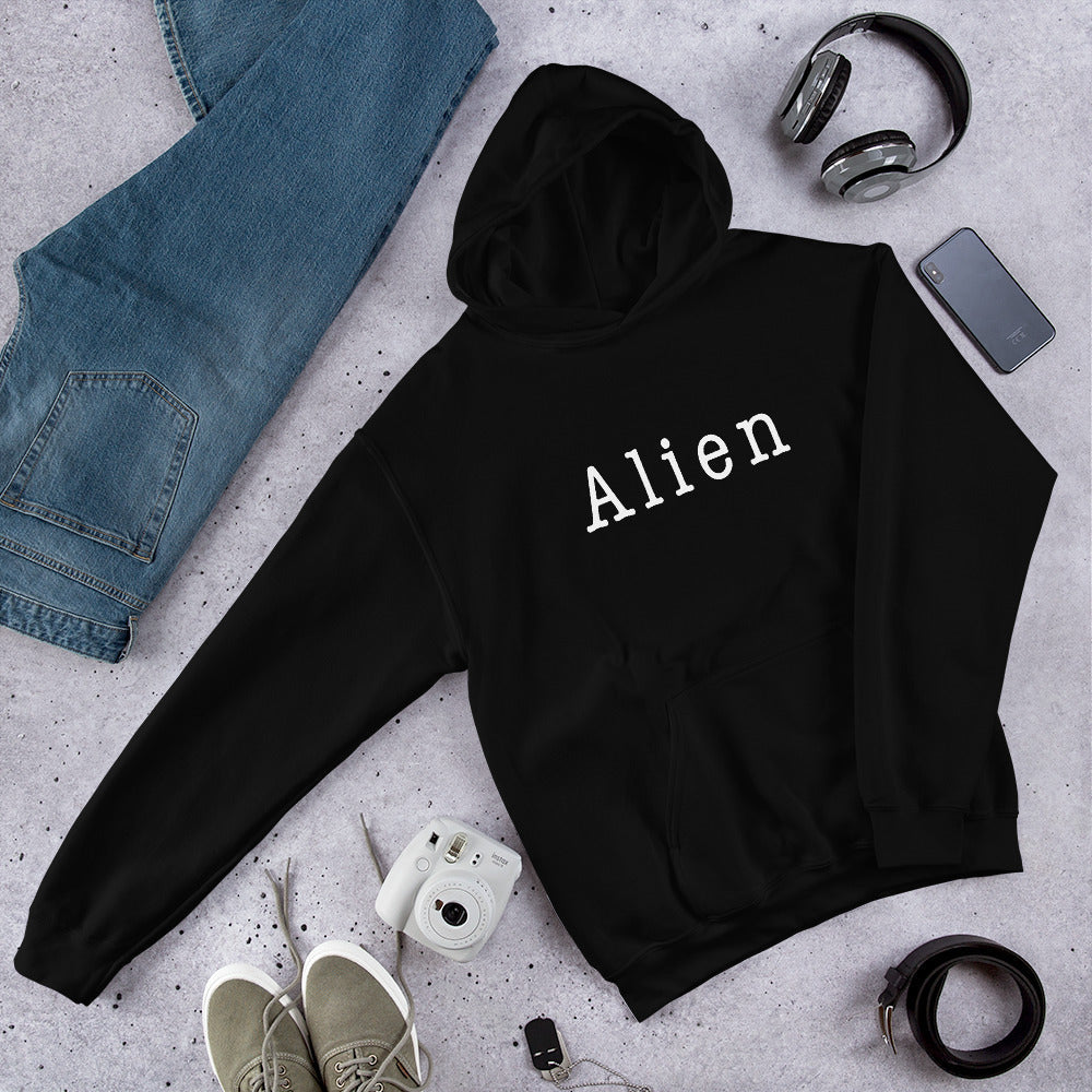 Alien Typography hoodie – Fourth Dimension Club