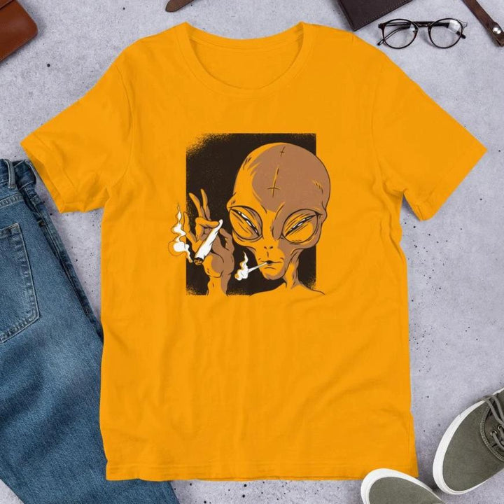 Alien Smoking Half Sleeve T-Shirt