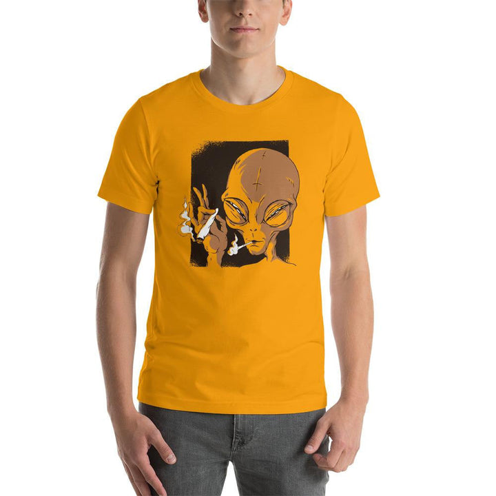 Alien Smoking Half Sleeve T-Shirt