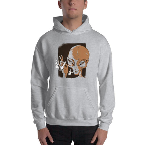Alien Smoking Unisex Hooded Sweatshirt — detail view 2