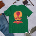 Alien Meditation Half Sleeve T-Shirt — Green