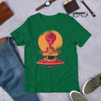 Alien Meditation Half Sleeve T-Shirt — Green