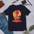 Alien Meditation Half Sleeve T-Shirt — Navy