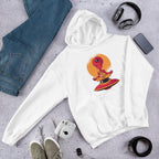 Alien Meditation Unisex Hooded Sweatshirt — White