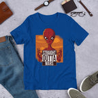 Straight Outta Mars Alien Half Sleeve T-Shirt — Blue
