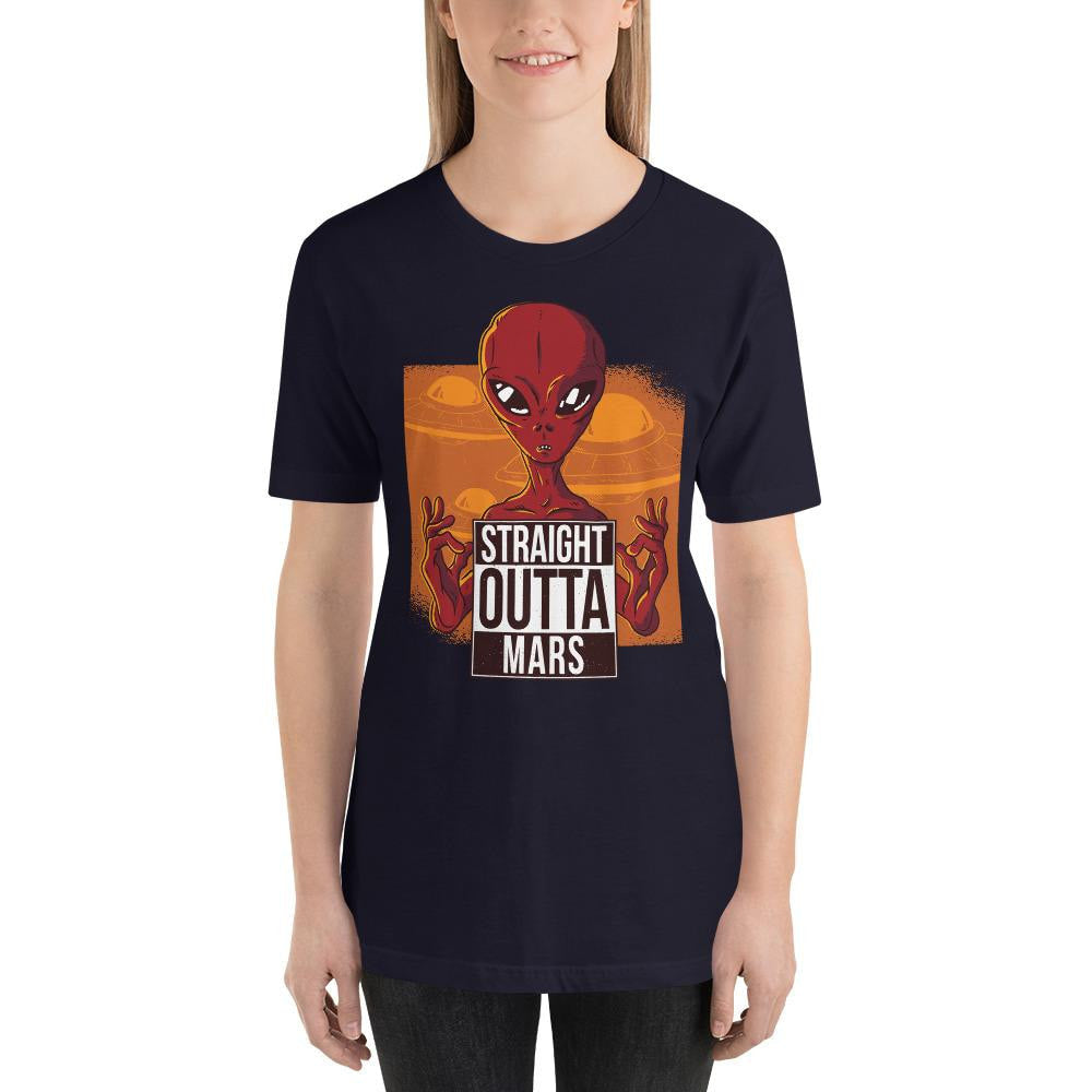 Straight Outta Mars alien graphic tee – Fourth Dimension Club