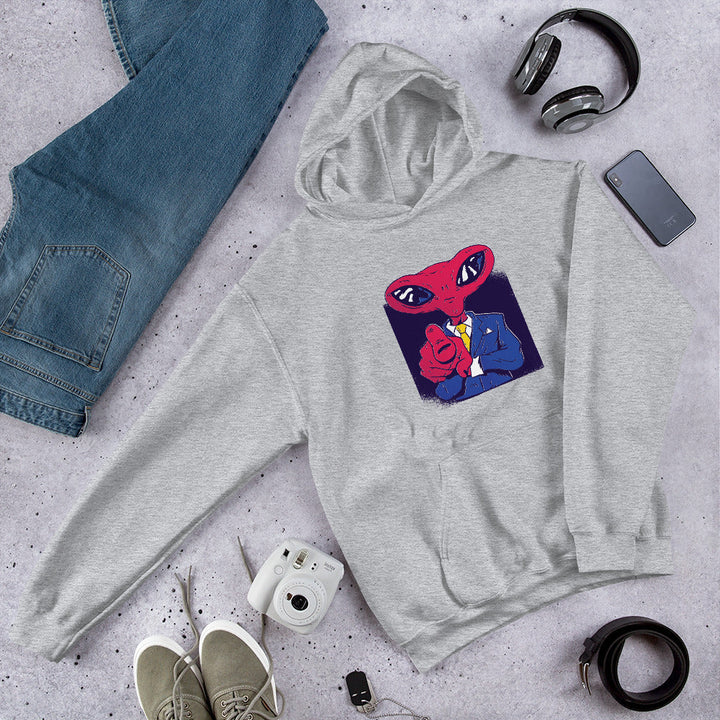 Alien Boss Unisex Hooded Sweatshirt