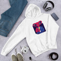 Alien Boss Unisex Hooded Sweatshirt — White