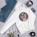 Alien Girl Unisex Hooded Sweatshirt — White