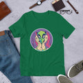 Alien Girl Half Sleeve T-Shirt — Green
