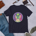 Alien Girl Half Sleeve T-Shirt — Navy