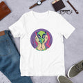 Alien Girl Half Sleeve T-Shirt — White