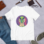 Alien Girl Half Sleeve T-Shirt — White