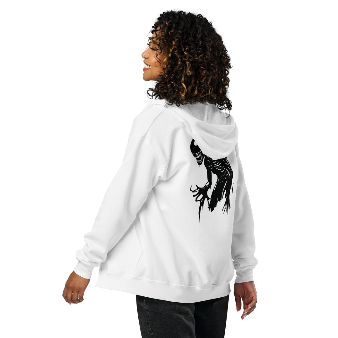 Alien Nemesis Unisex Heavyweight Zip Hoodie — back view