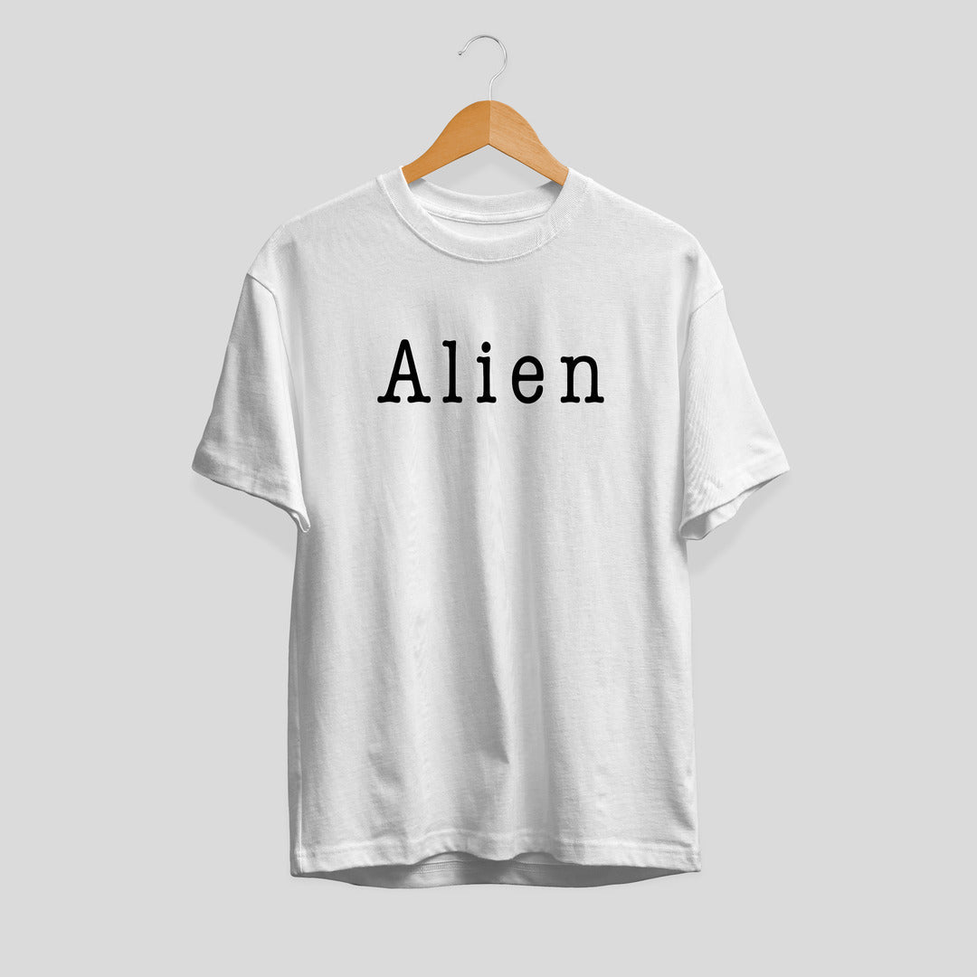 Alien Typography minimal tee – Fourth Dimension Club