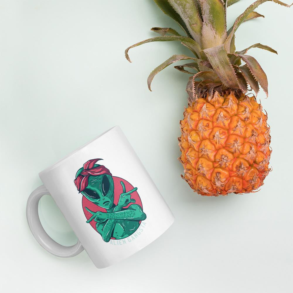 Alien Gangsta Coffee Mug — detail view 2