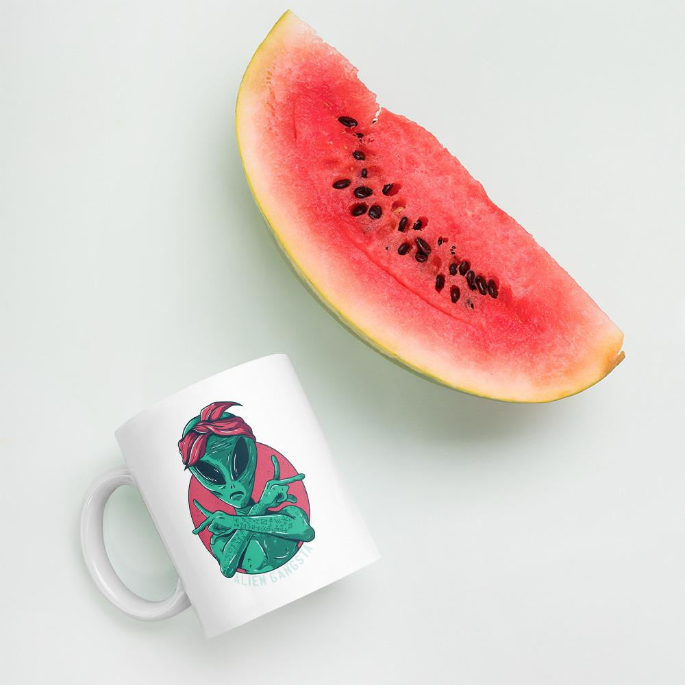 Alien Gangsta Coffee Mug — detail view 3