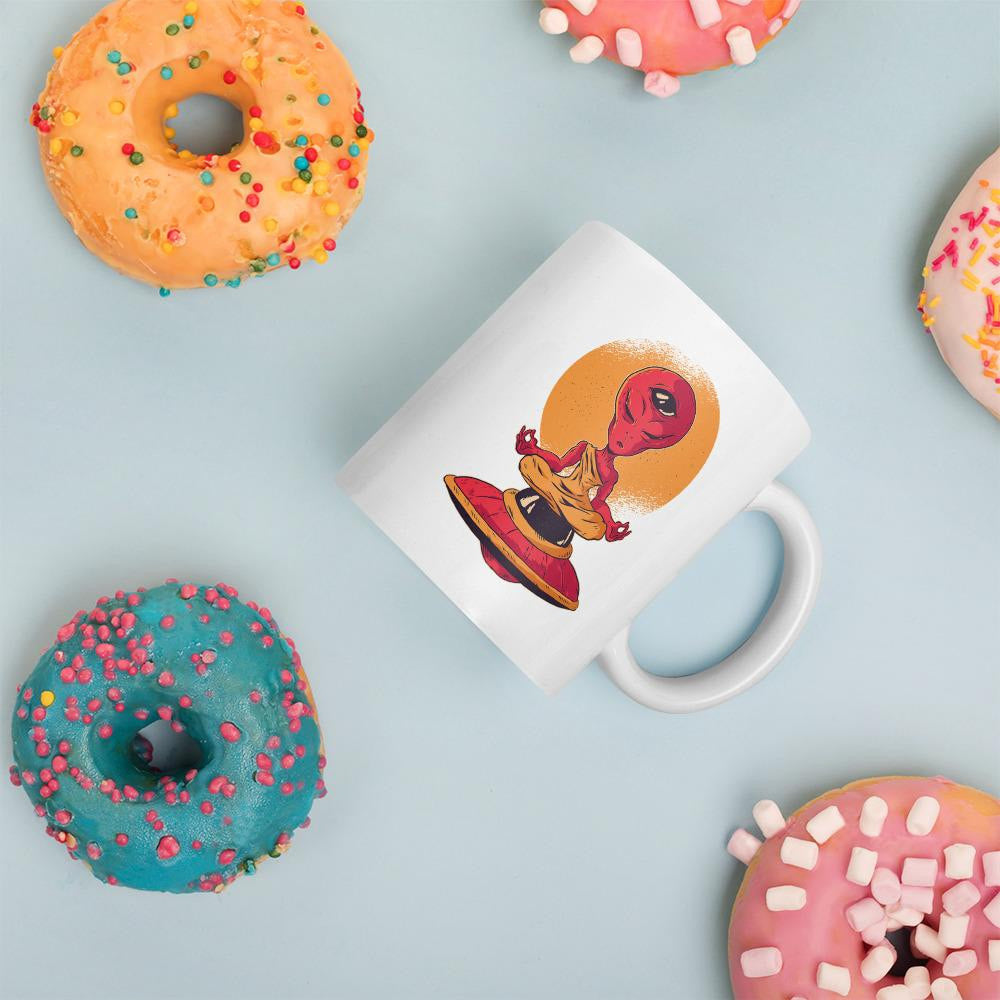 Alien Meditation coffee mug – Fourth Dimension Club