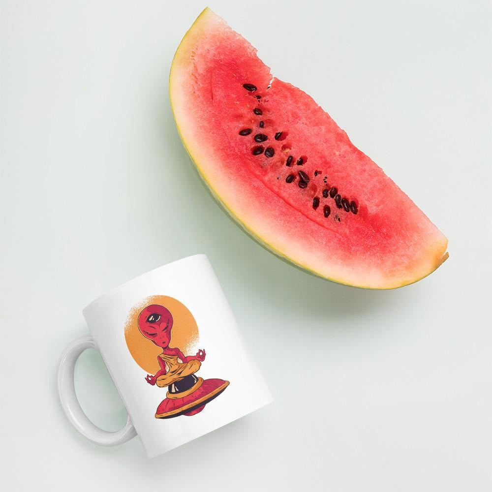 Alien Meditation Coffee Mug — detail view 5