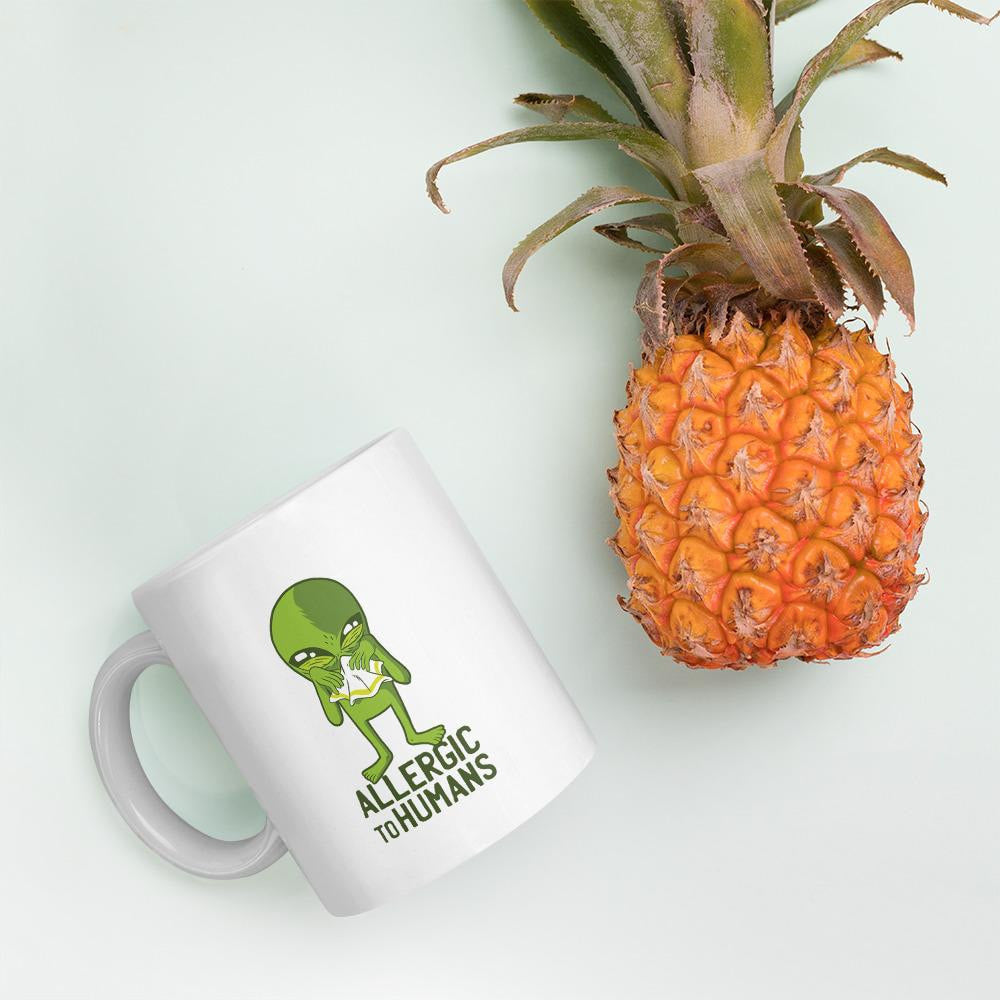 Allergic to Humans Coffee Mug — detail view 4