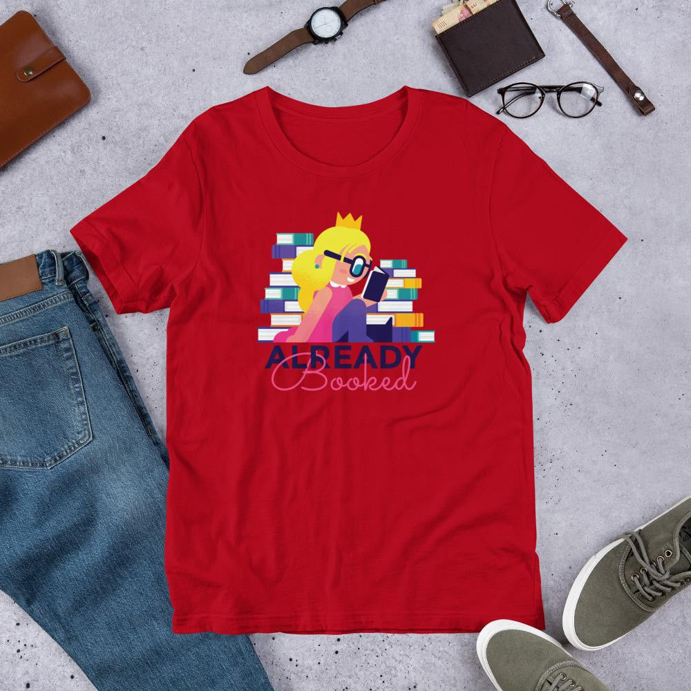 Nerd Princess Half Sleeve T-Shirt — Red
