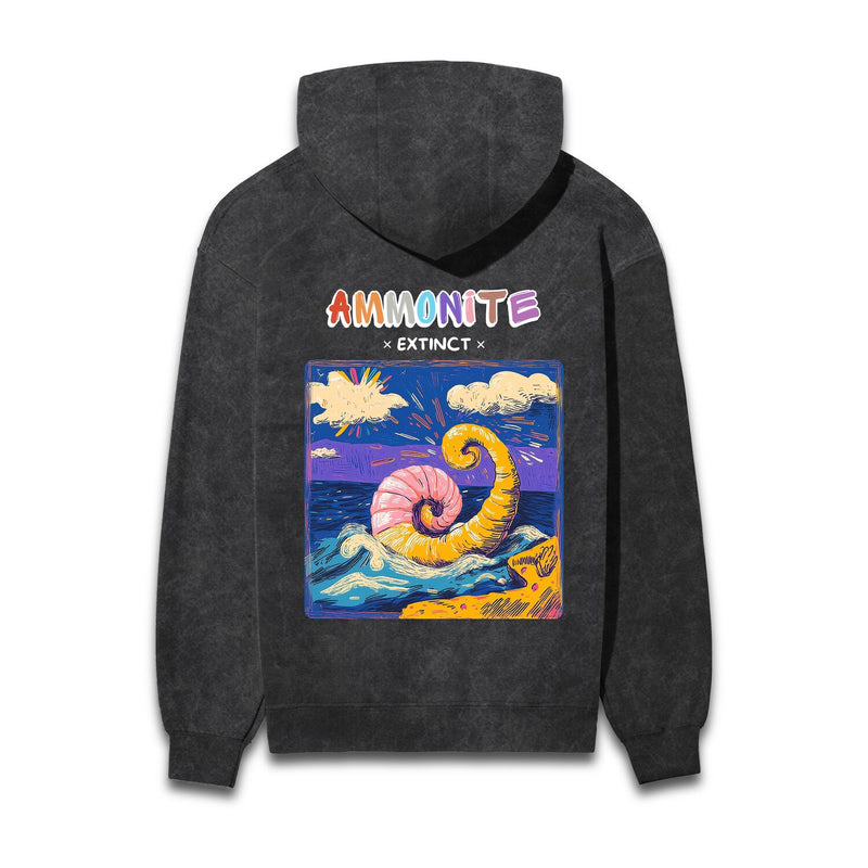 Ammonite Acid Wash Hooded Sweatshirts #AncientArchives