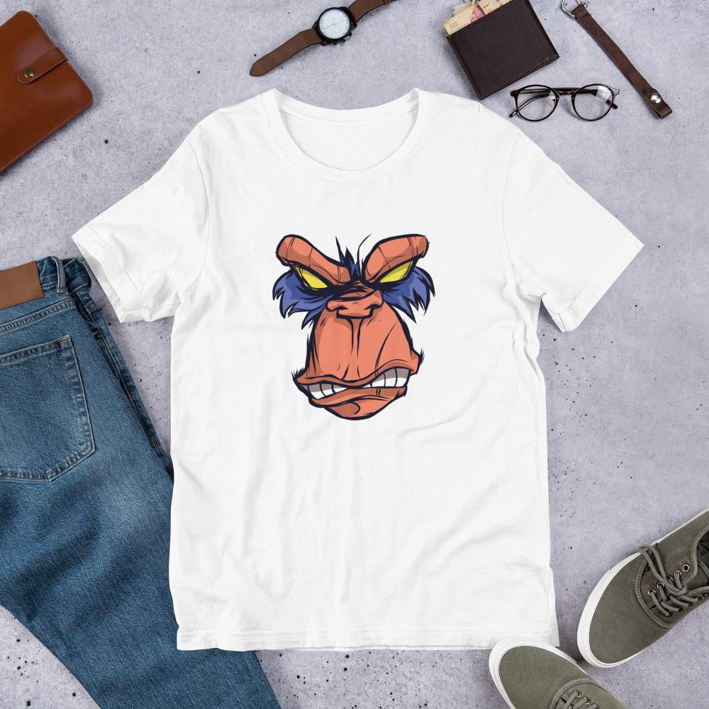 Angry Ape Half Sleeve T-Shirt — White