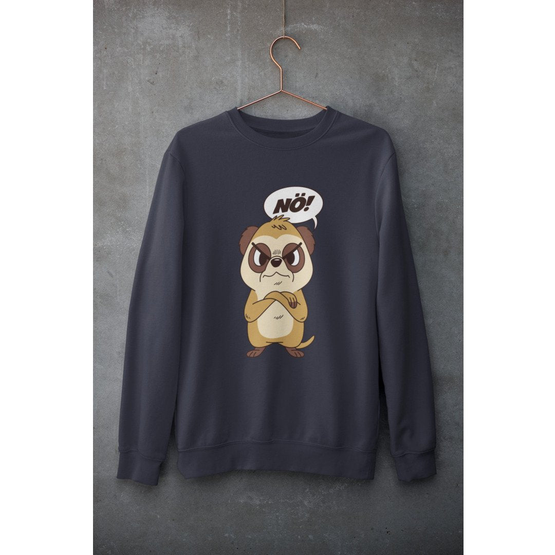Angry Meerkat crew sweatshirt front – Fourth Dimension Club