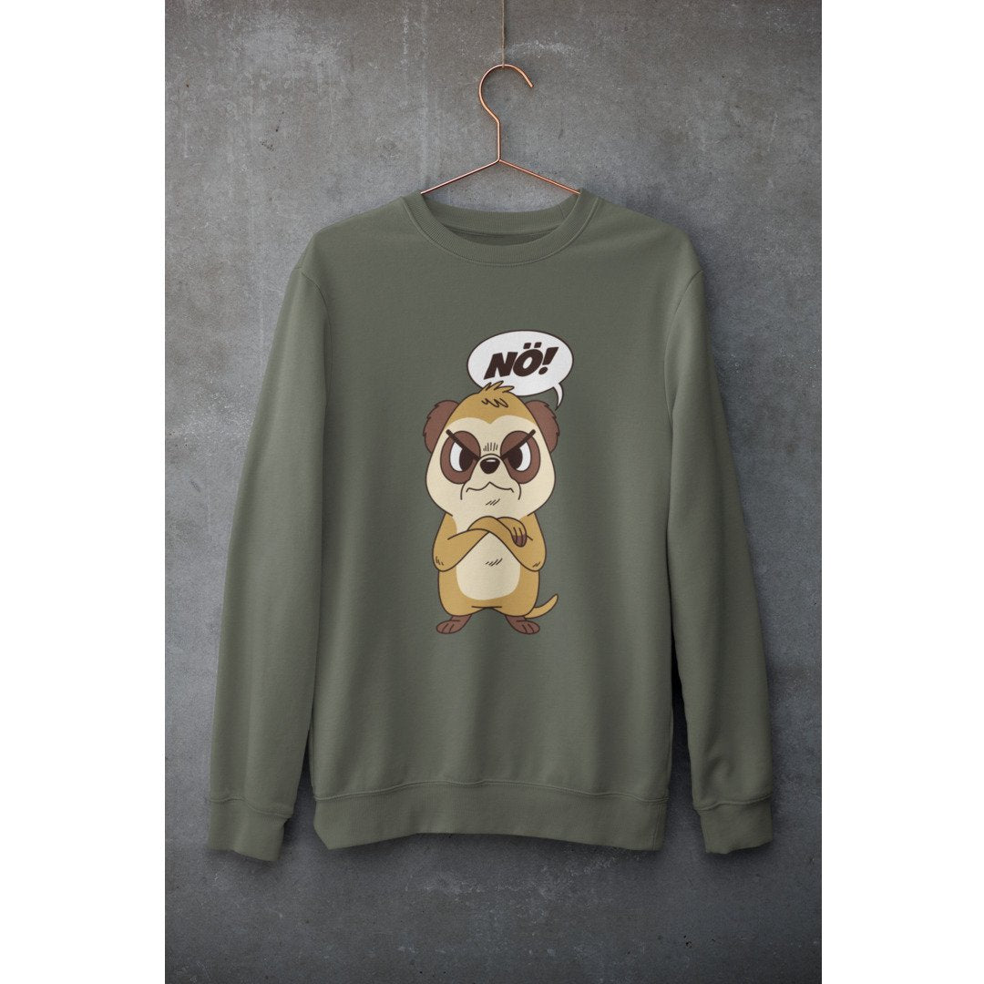 Angry Meerkat Unisex Sweatshirt — Olive