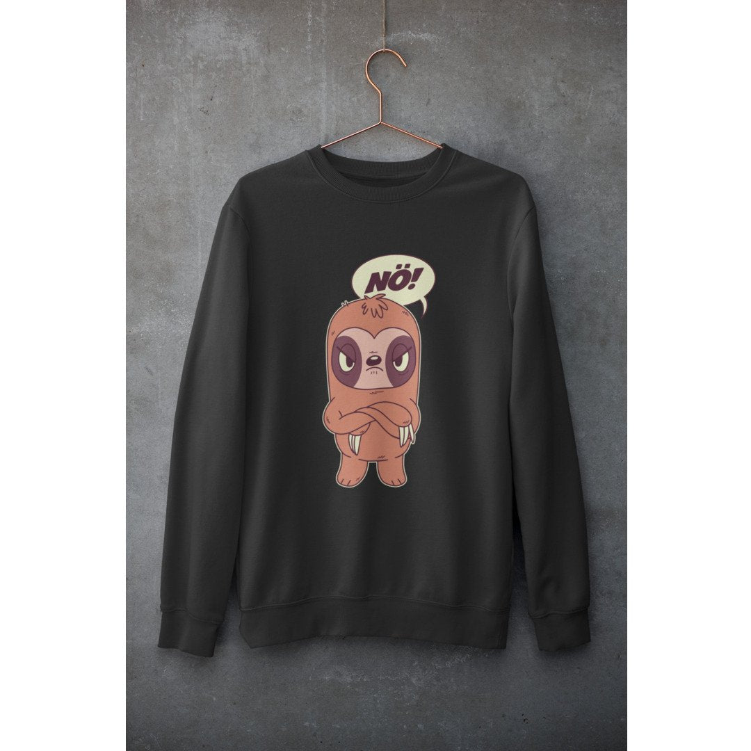 Angry Sloth crew sweatshirt front – Fourth Dimension Club