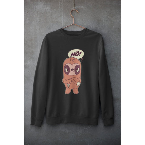 Angry Sloth crew sweatshirt front – Fourth Dimension Club