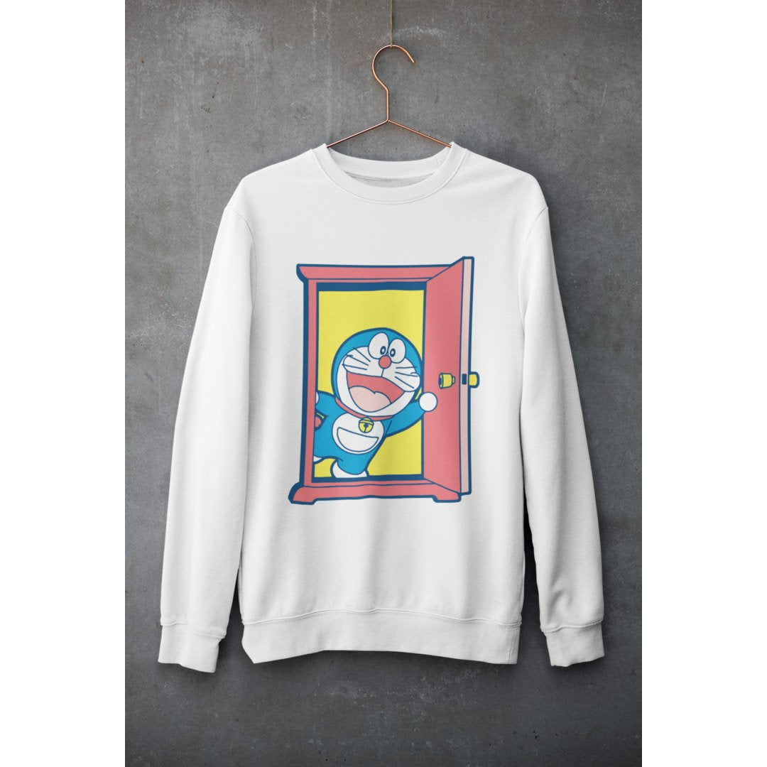 Cotton sweatshirt with Anywhere Door print