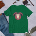 Aries Zodiac Half Sleeve T-Shirt — Green