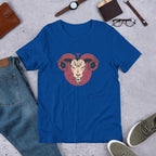 Aries Zodiac Half Sleeve T-Shirt — Blue