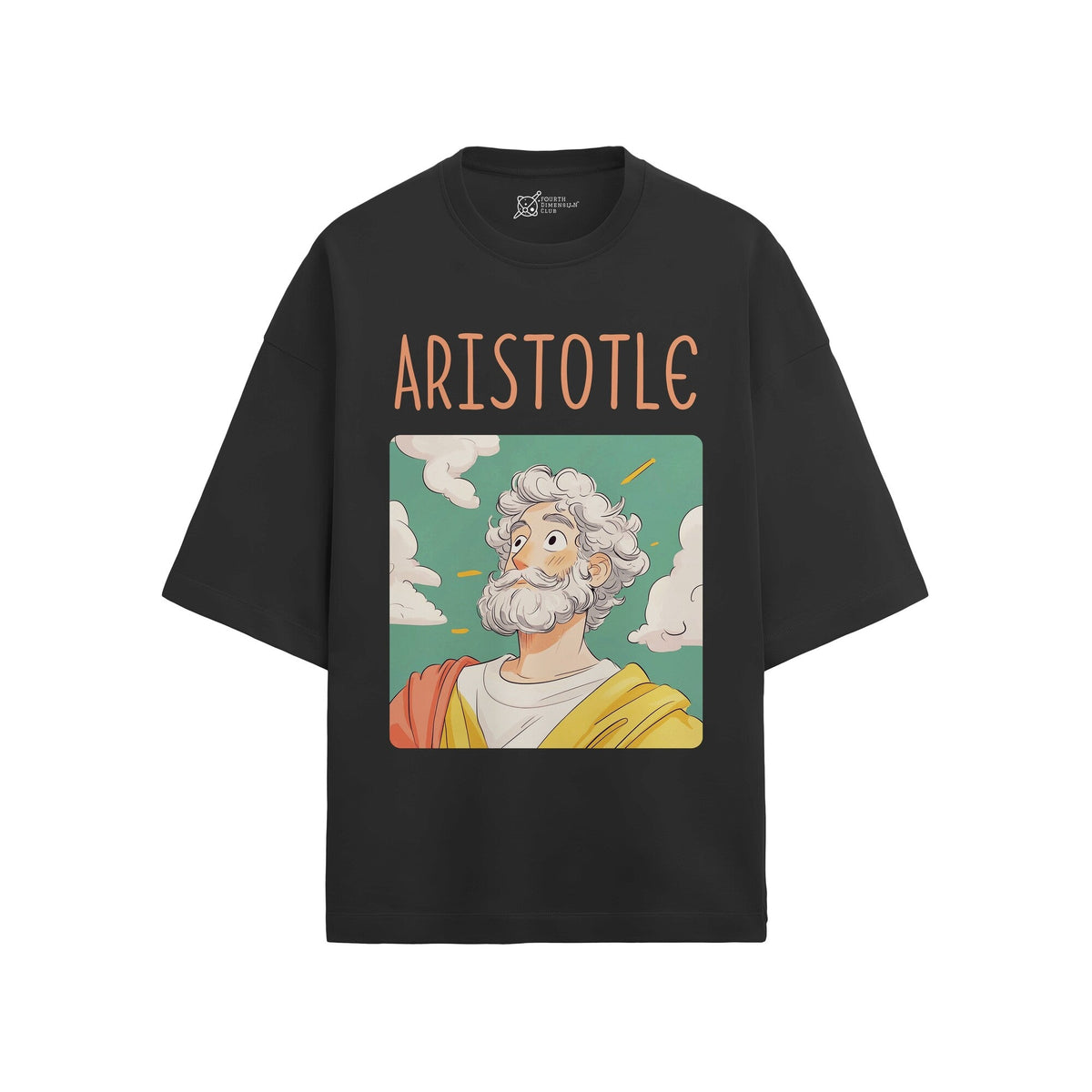 Aristotle Oversized French Terry T-Shirt — black-2