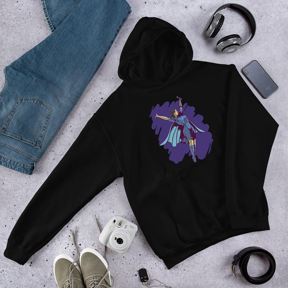 Superhero Women Unisex Hooded Sweatshirts — Black