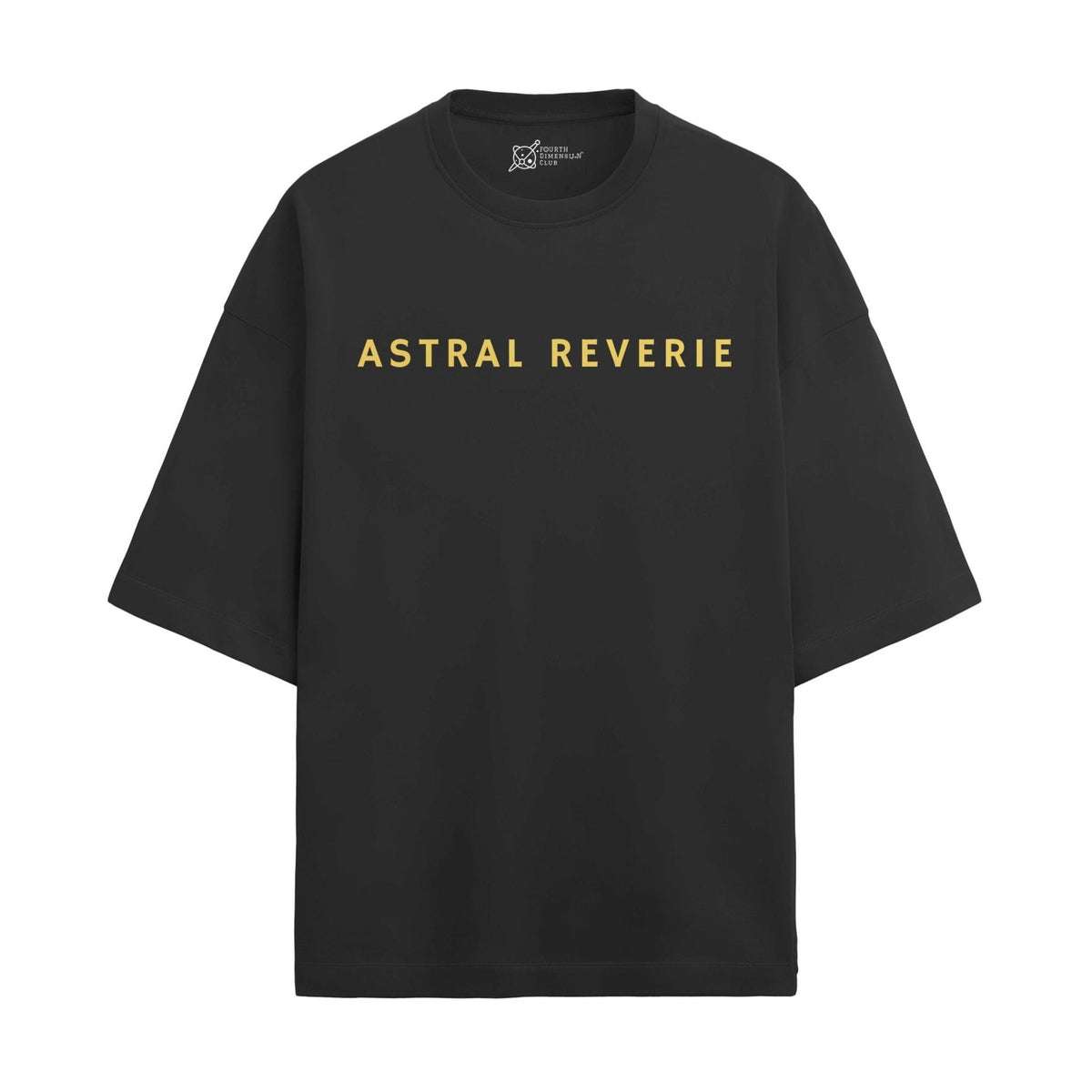 Astral Reverie Oversized French Terry T-Shirt — black-1