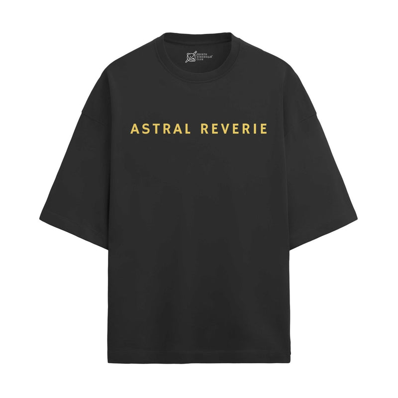 Astral Reverie Oversized French Terry T-Shirt — black-1
